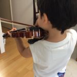 外国でもヴァイオリン練習